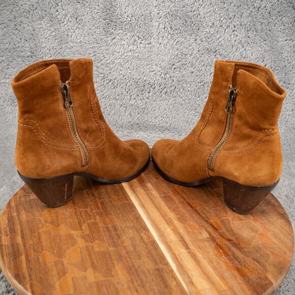 Sam Edelman Louie Ankle Bootie Suede Leather Boot Brown Women's Size 7.5 - Picture 6 of 9